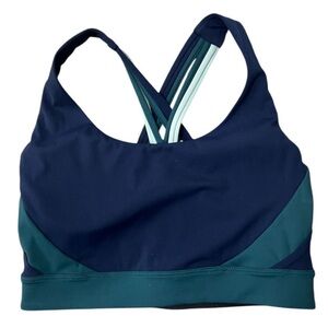 Victoria's Secret Navy and Teal Sports Bra NWOT